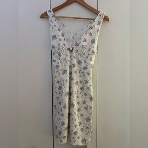 Cider Ivory Dress with Lavender Floral Print